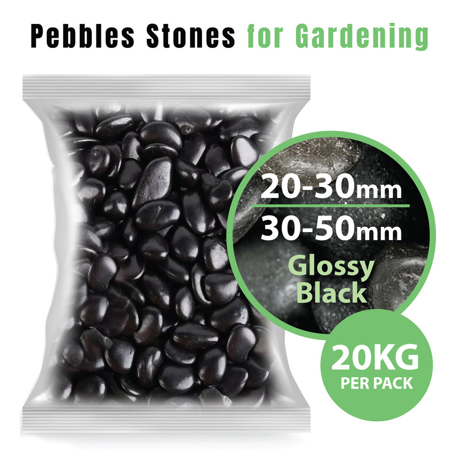 Pebbles Stone – Glossy Black