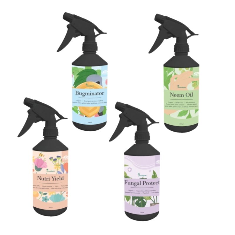 Organic gardening spray bottles