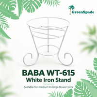 BABA WT-615 Iron Plant Stand – White