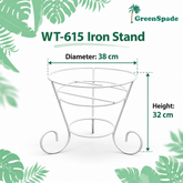 BABA WT-615 Iron Plant Stand – White
